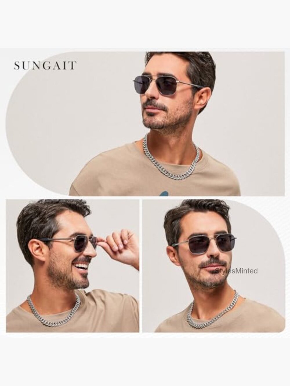 Real Glass Lens Military Aviator Sunglasses with Spring Hinge - Picture 3 of 7